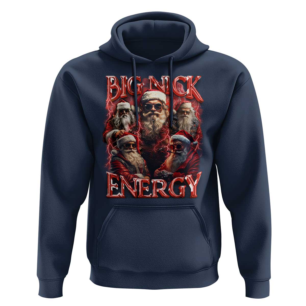 Christmas Santa Hoodie Big Nick Energy Bootleg Rap Tee