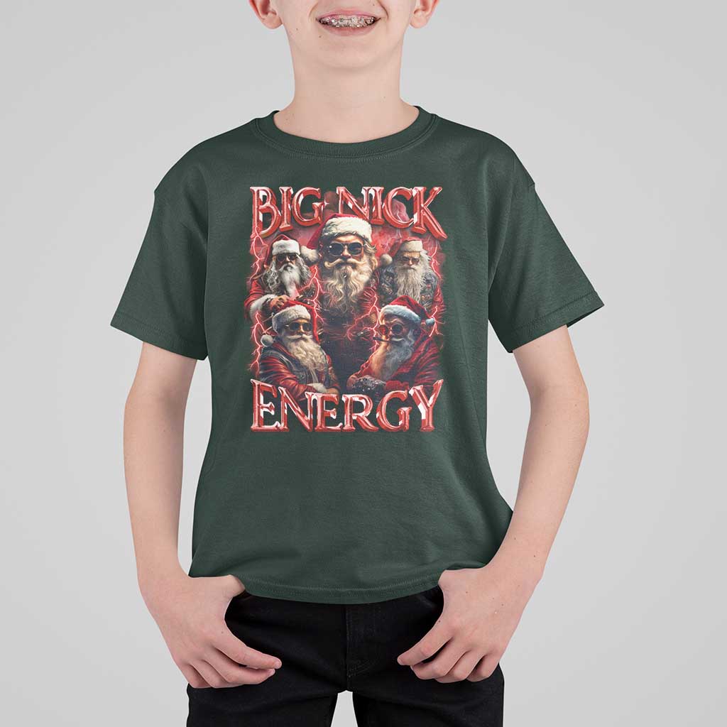Christmas Santa T Shirt For Kid Big Nick Energy Bootleg Rap Tee - Wonder Print Shop