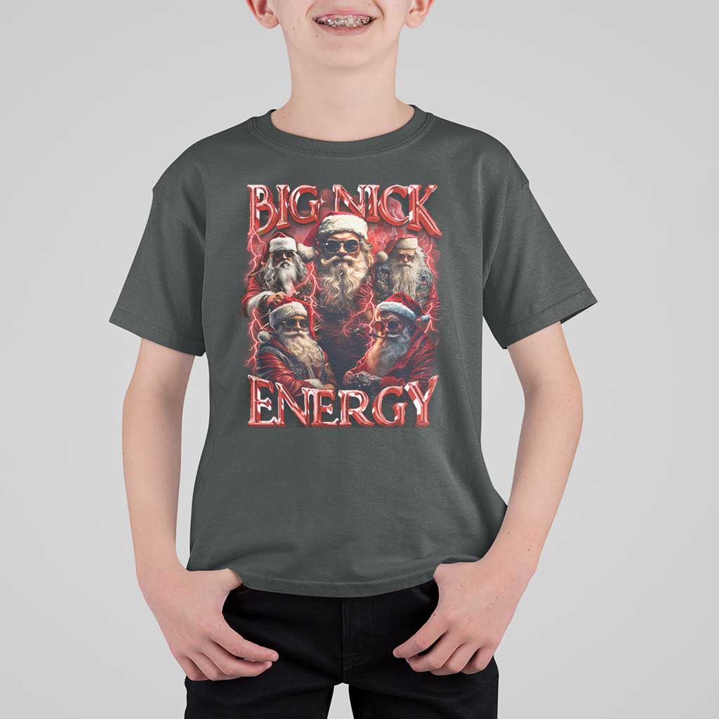Christmas Santa T Shirt For Kid Big Nick Energy Bootleg Rap Tee - Wonder Print Shop