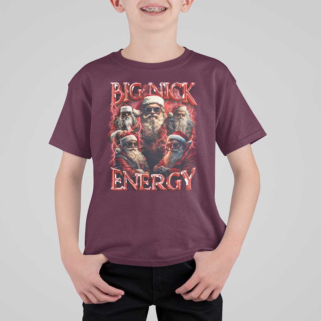 Christmas Santa T Shirt For Kid Big Nick Energy Bootleg Rap Tee - Wonder Print Shop