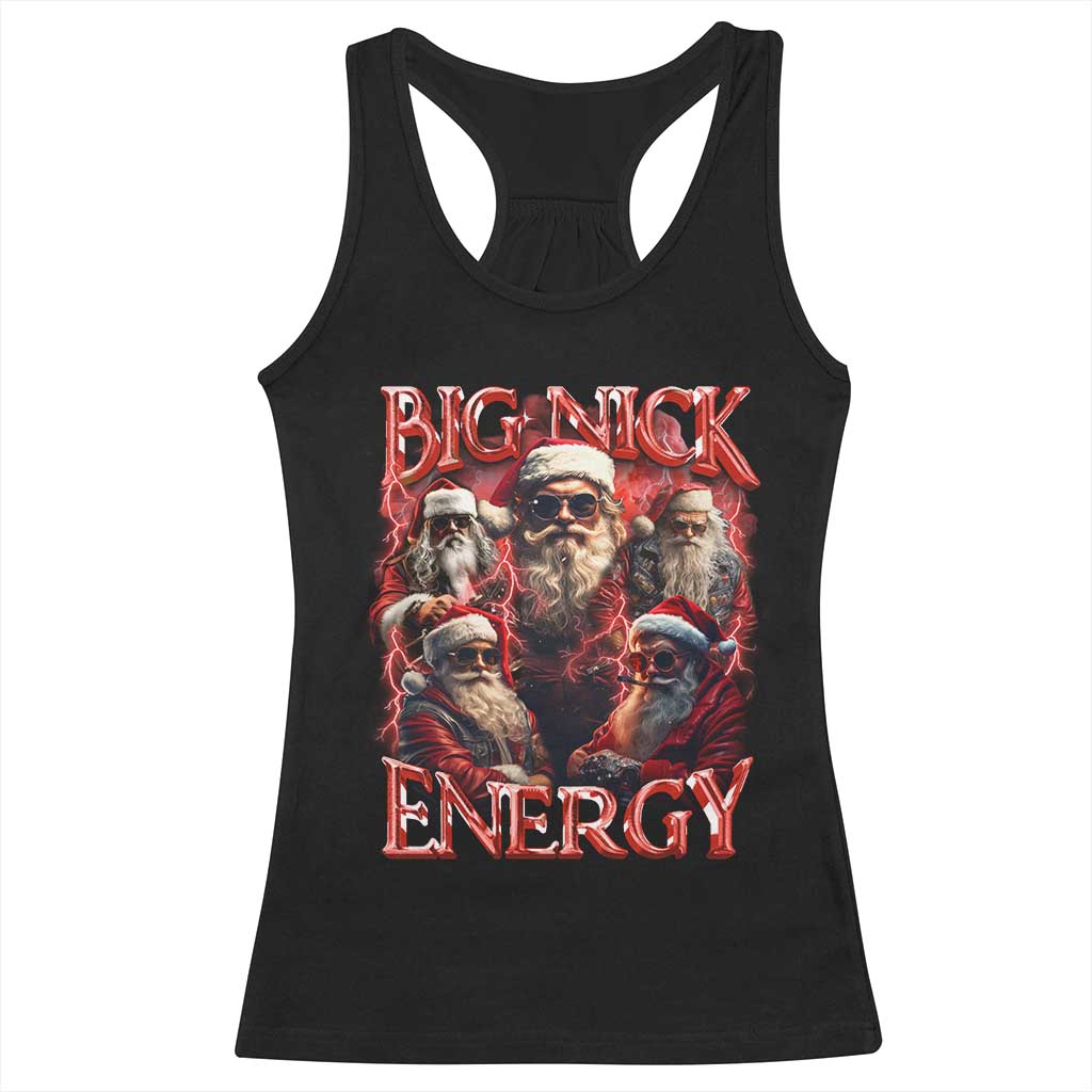 Christmas Santa Racerback Tank Top Big Nick Energy Bootleg Rap Tee