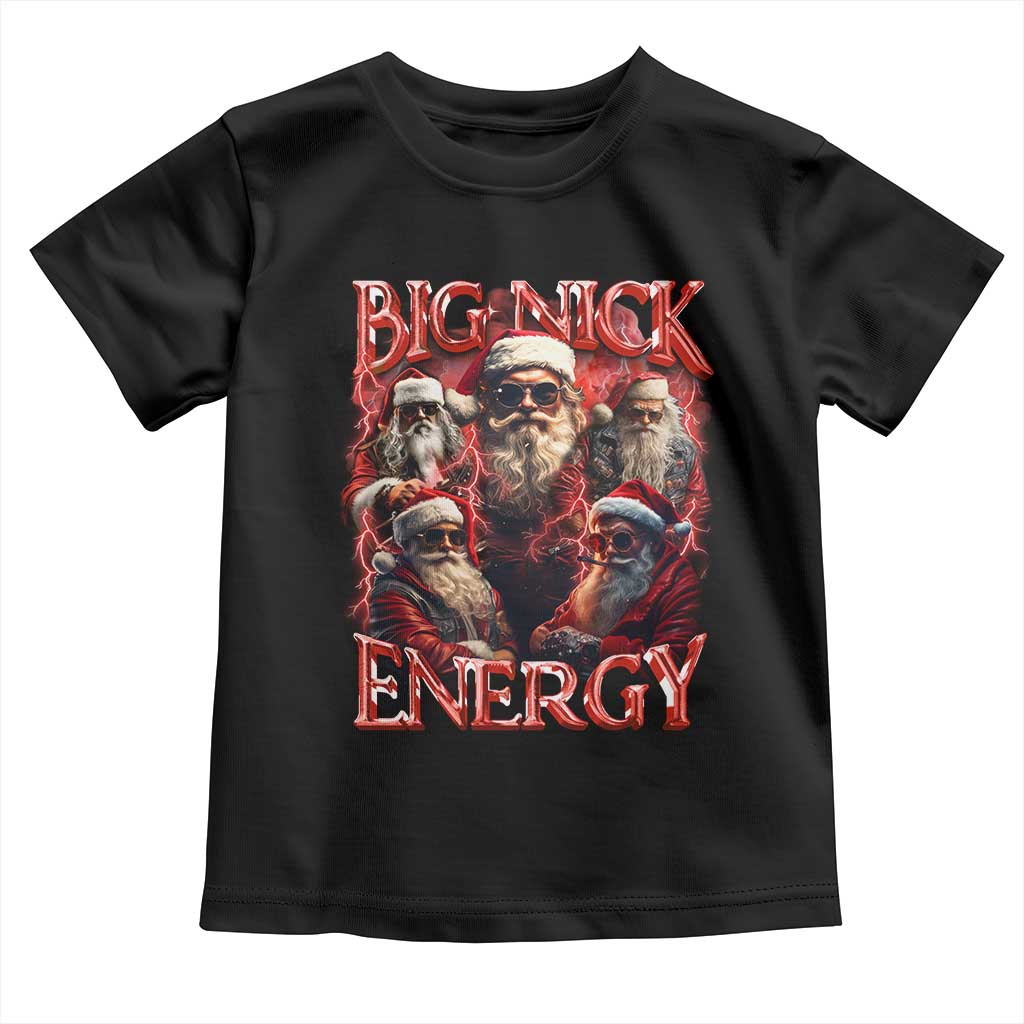 Christmas Santa Toddler T Shirt Big Nick Energy Bootleg Rap Tee