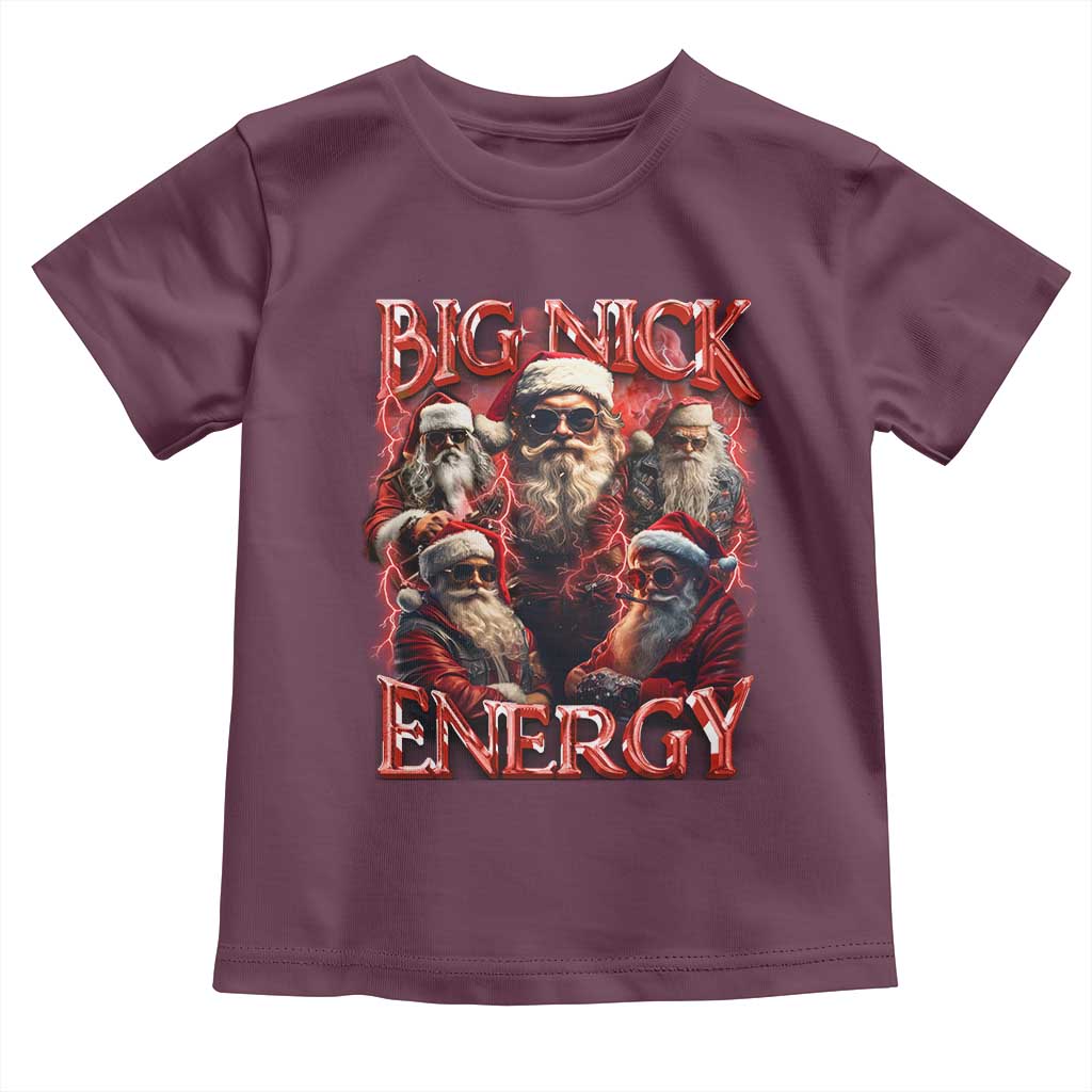 Christmas Santa Toddler T Shirt Big Nick Energy Bootleg Rap Tee