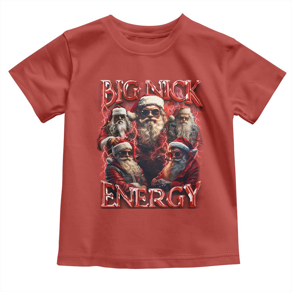 Christmas Santa Toddler T Shirt Big Nick Energy Bootleg Rap Tee