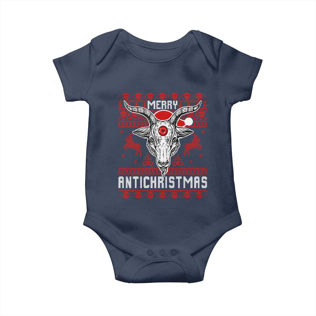 Satan Claus Merry Antichristmas Baby Onesie Pentagram Ugly Christmas Sweater Evil Pajama