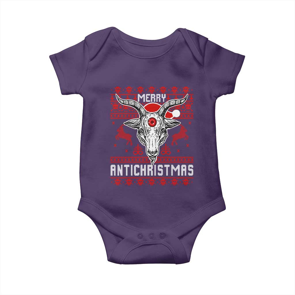 Satan Claus Merry Antichristmas Baby Onesie Pentagram Ugly Christmas Sweater Evil Pajama
