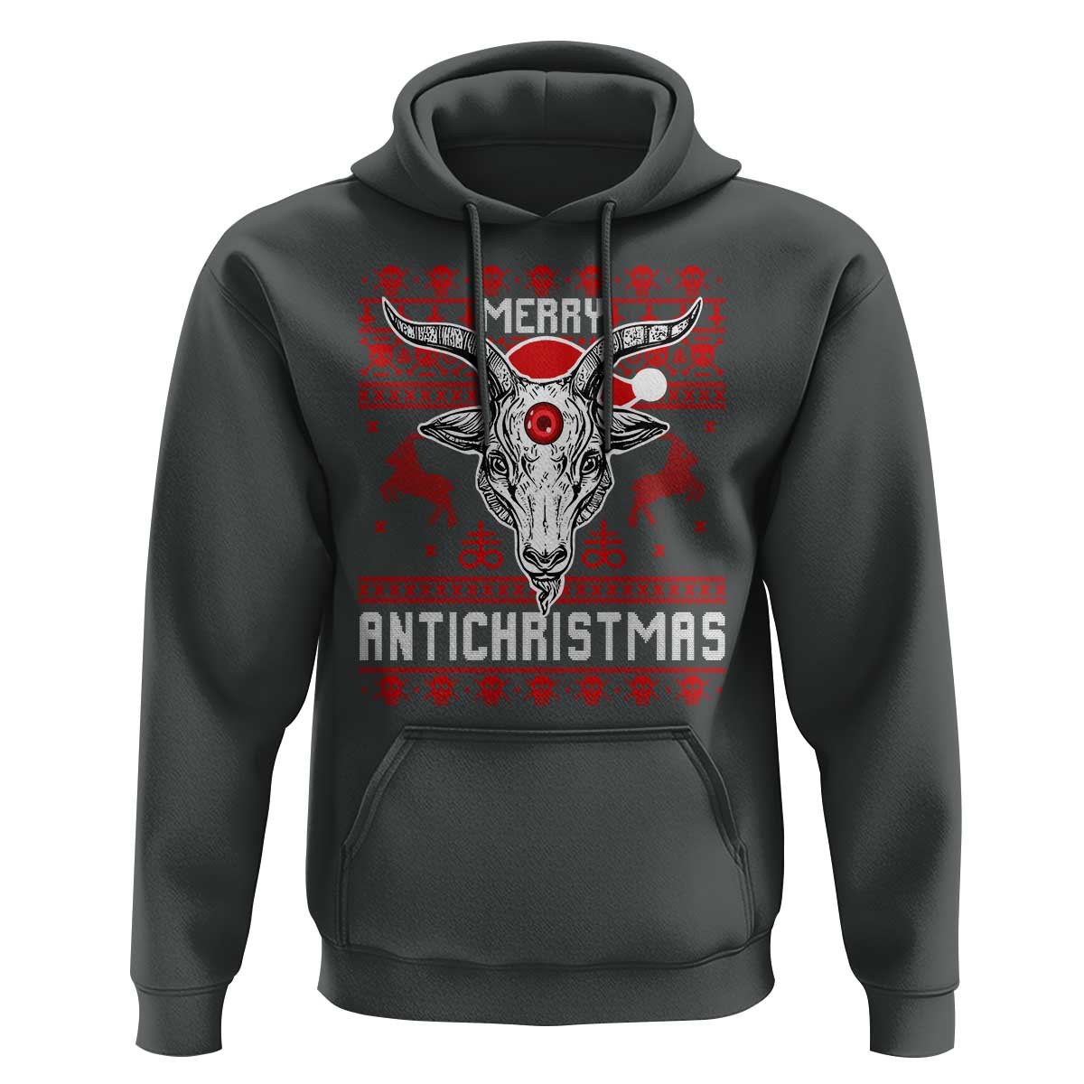 Satan Claus Merry Antichristmas Hoodie Pentagram Ugly Christmas Sweater Evil Pajama