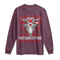 Satan Claus Merry Antichristmas Long Sleeve Shirt Pentagram Ugly Christmas Sweater Evil Pajama