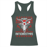 Satan Claus Merry Antichristmas Racerback Tank Top Pentagram Ugly Christmas Sweater Evil Pajama
