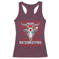 Satan Claus Merry Antichristmas Racerback Tank Top Pentagram Ugly Christmas Sweater Evil Pajama