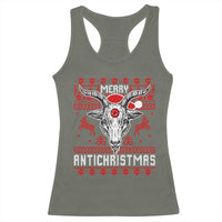 Satan Claus Merry Antichristmas Racerback Tank Top Pentagram Ugly Christmas Sweater Evil Pajama