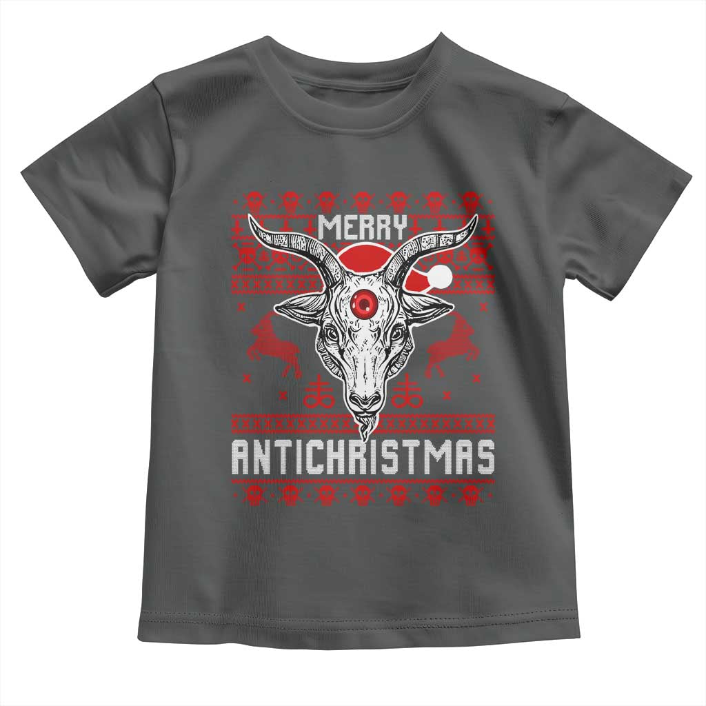 Satan Claus Merry Antichristmas Toddler T Shirt Pentagram Ugly Christmas Sweater Evil Pajama