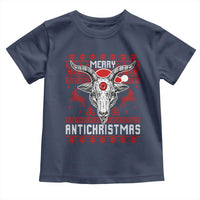 Satan Claus Merry Antichristmas Toddler T Shirt Pentagram Ugly Christmas Sweater Evil Pajama