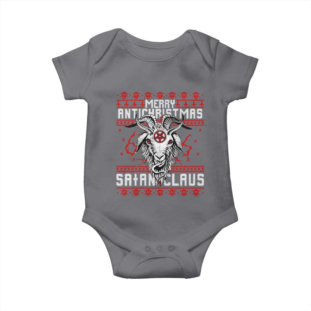 Satan Claus Merry Antichristmas Baby Onesie Goth Ugly Christmas Sweater Pentagram Evil Pajama