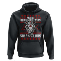 Satan Claus Merry Antichristmas Hoodie Goth Ugly Christmas Sweater Pentagram Evil Pajama