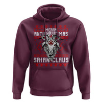 Satan Claus Merry Antichristmas Hoodie Goth Ugly Christmas Sweater Pentagram Evil Pajama