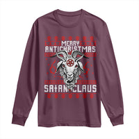 Satan Claus Merry Antichristmas Long Sleeve Shirt Goth Ugly Christmas Sweater Pentagram Evil Pajama