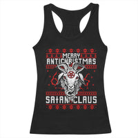 Satan Claus Merry Antichristmas Racerback Tank Top Goth Ugly Christmas Sweater Pentagram Evil Pajama