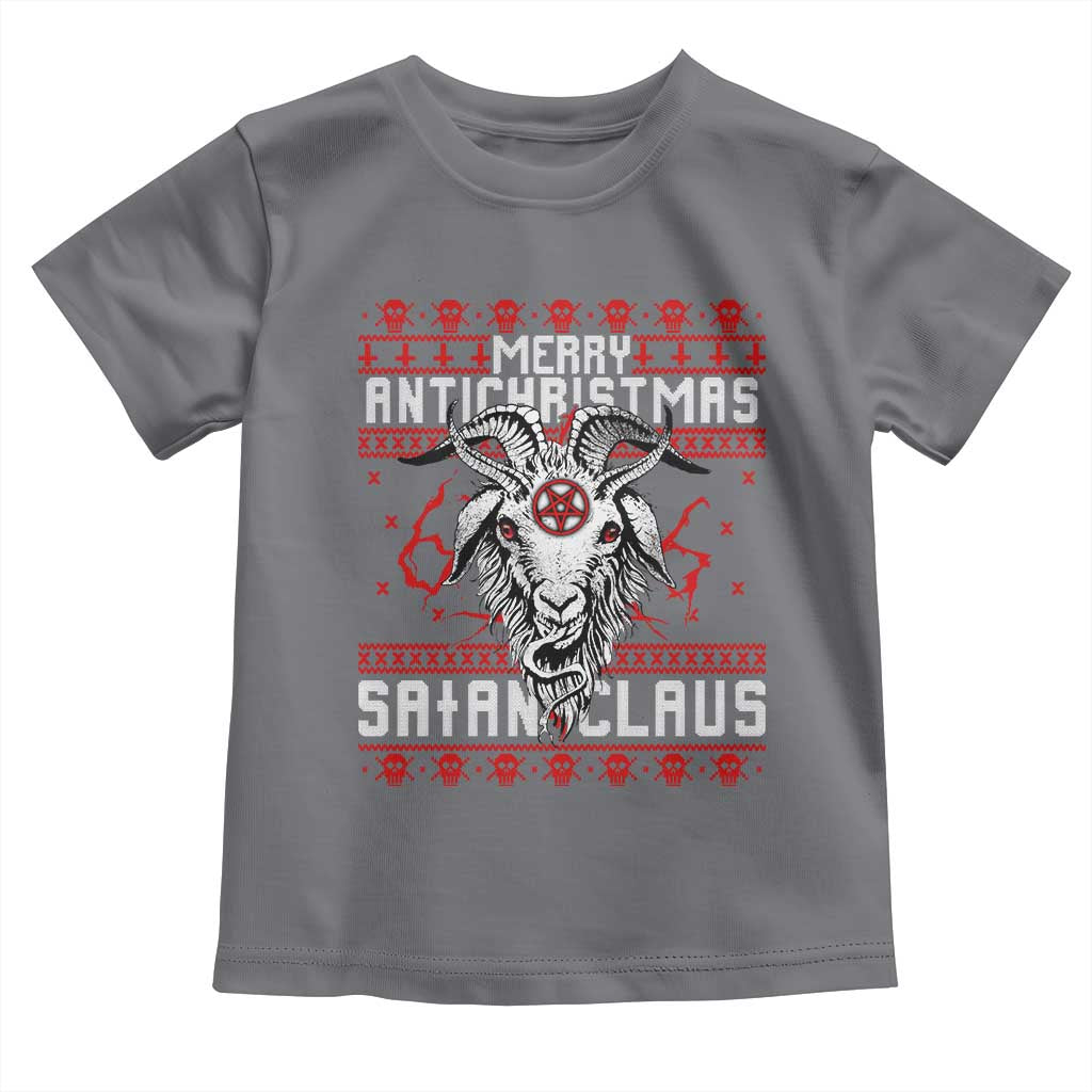 Satan Claus Merry Antichristmas Toddler T Shirt Goth Ugly Christmas Sweater Pentagram Evil Pajama