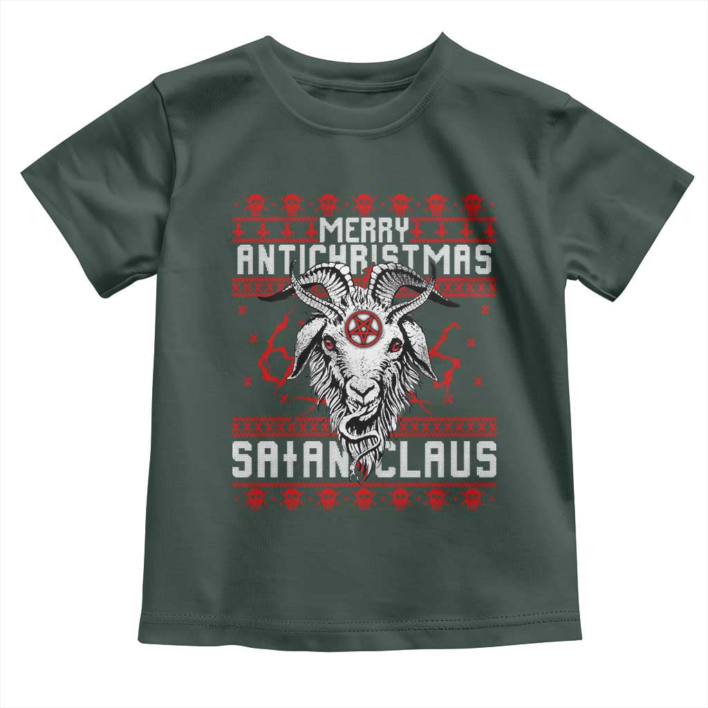 Satan Claus Merry Antichristmas Toddler T Shirt Goth Ugly Christmas Sweater Pentagram Evil Pajama
