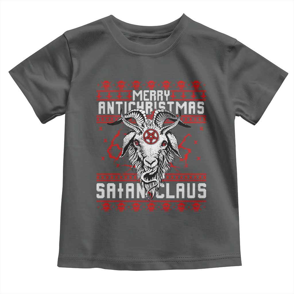 Satan Claus Merry Antichristmas Toddler T Shirt Goth Ugly Christmas Sweater Pentagram Evil Pajama