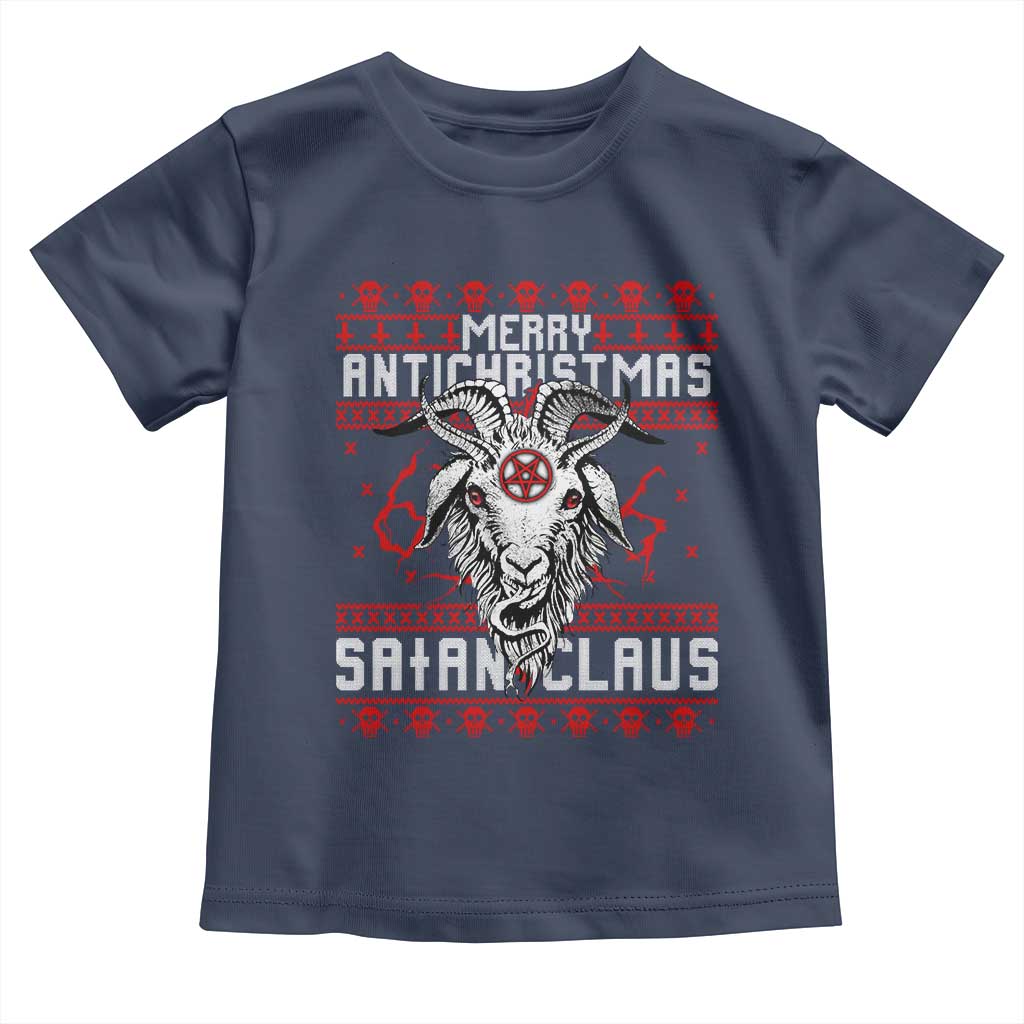 Satan Claus Merry Antichristmas Toddler T Shirt Goth Ugly Christmas Sweater Pentagram Evil Pajama