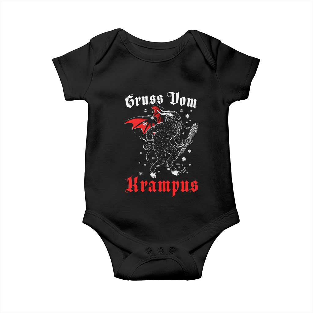 Christmas Krampus Baby Onesie Scary Horror Goth Xmas Gruss Von Krampus