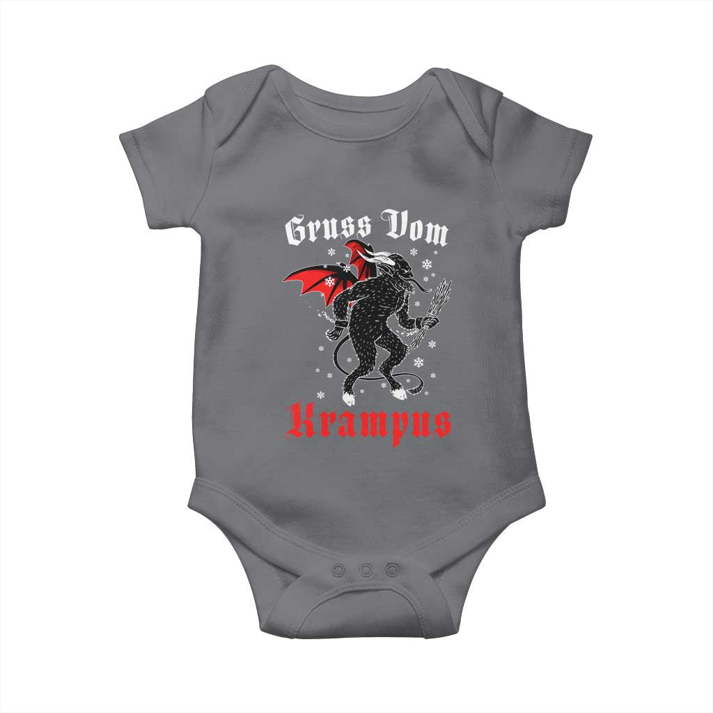 Christmas Krampus Baby Onesie Scary Horror Goth Xmas Gruss Von Krampus