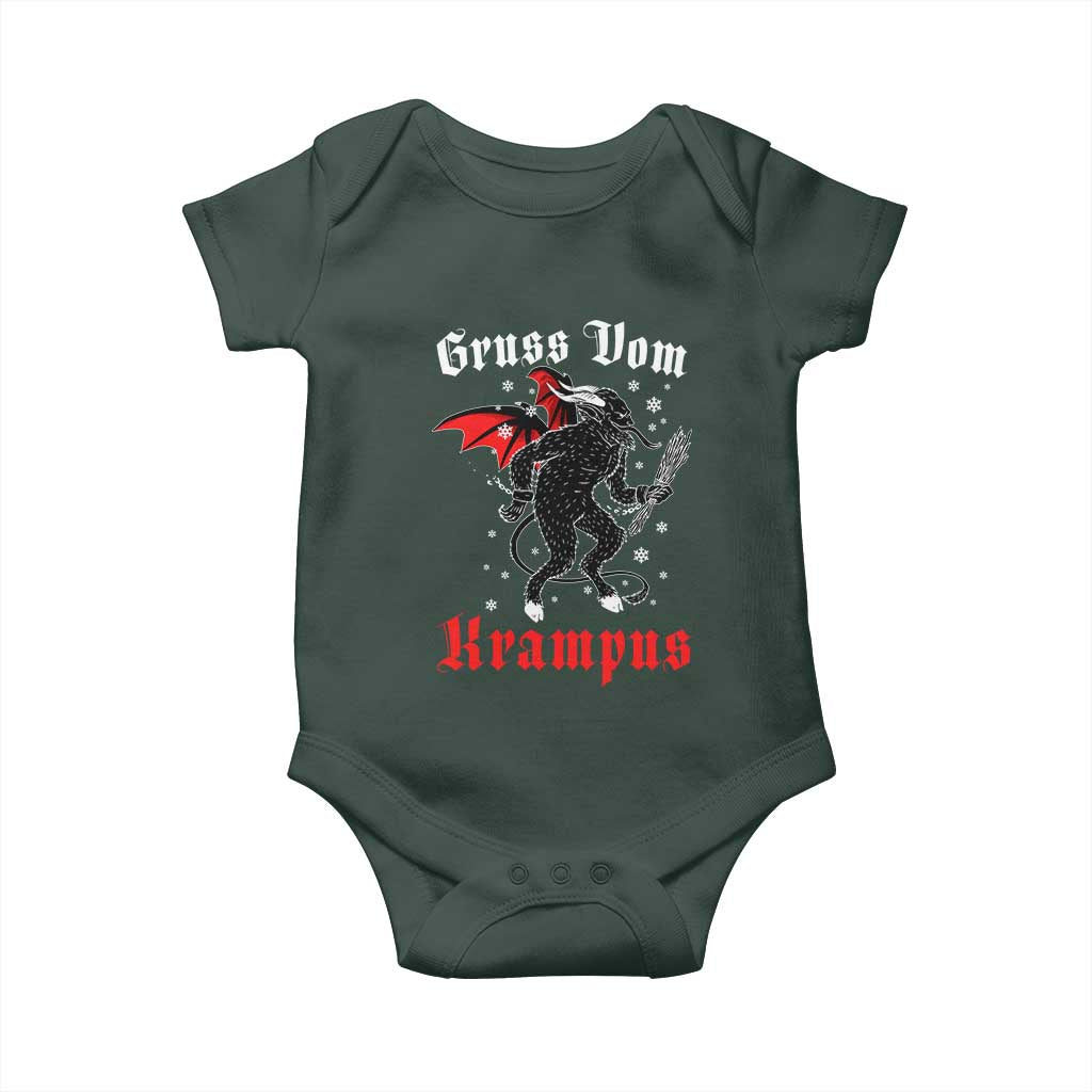 Christmas Krampus Baby Onesie Scary Horror Goth Xmas Gruss Von Krampus