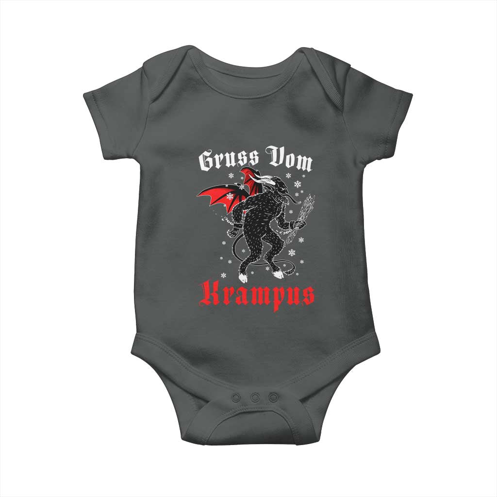 Christmas Krampus Baby Onesie Scary Horror Goth Xmas Gruss Von Krampus