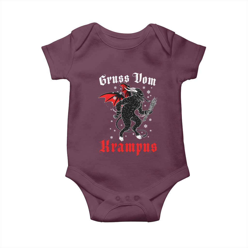 Christmas Krampus Baby Onesie Scary Horror Goth Xmas Gruss Von Krampus