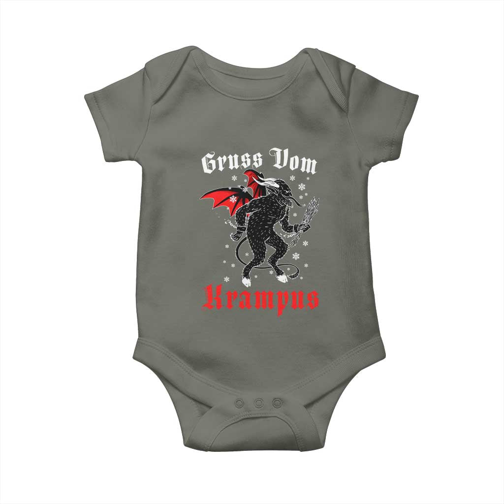 Christmas Krampus Baby Onesie Scary Horror Goth Xmas Gruss Von Krampus
