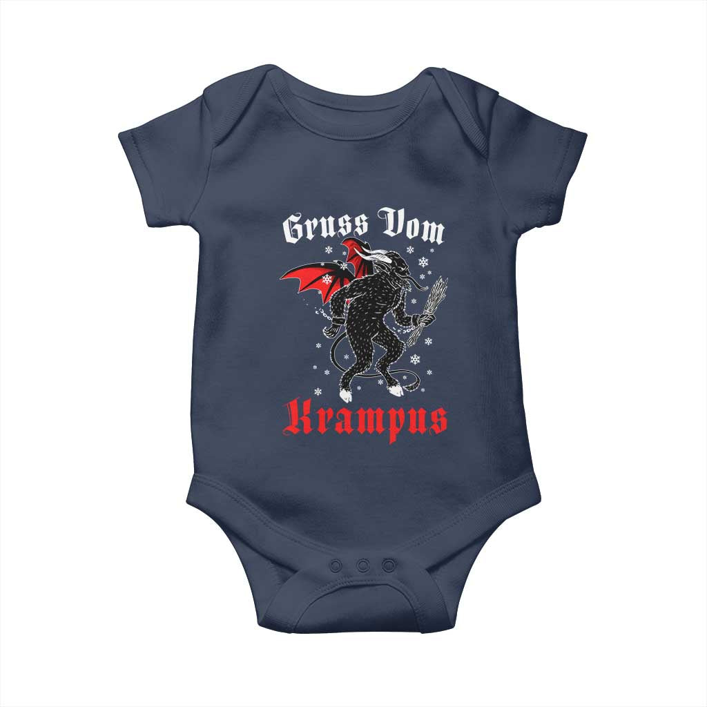 Christmas Krampus Baby Onesie Scary Horror Goth Xmas Gruss Von Krampus