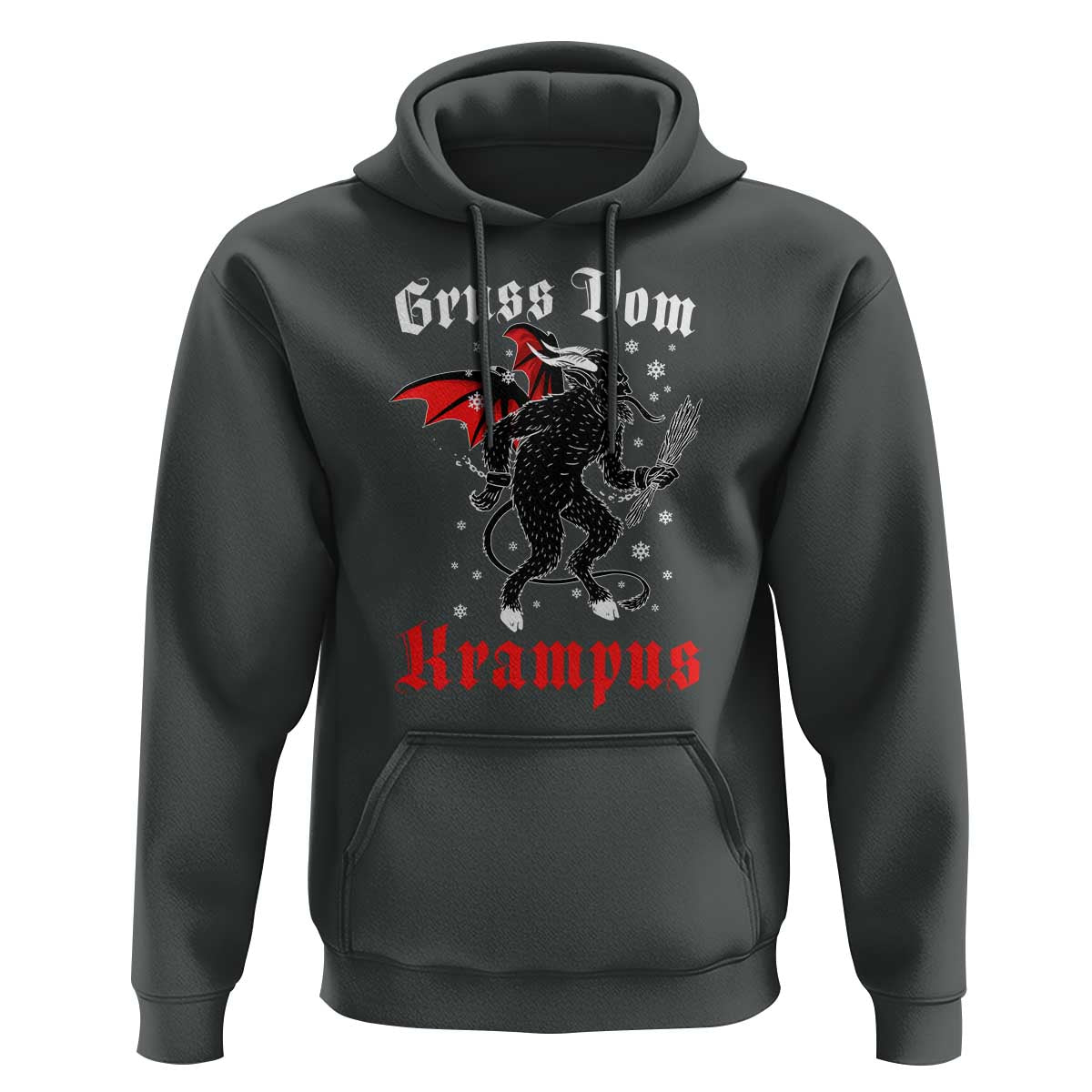 Christmas Krampus Hoodie Scary Horror Goth Xmas Gruss Von Krampus