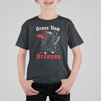 Christmas Krampus T Shirt For Kid Scary Horror Goth Xmas Gruss Von Krampus - Wonder Print Shop