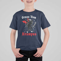 Christmas Krampus T Shirt For Kid Scary Horror Goth Xmas Gruss Von Krampus - Wonder Print Shop