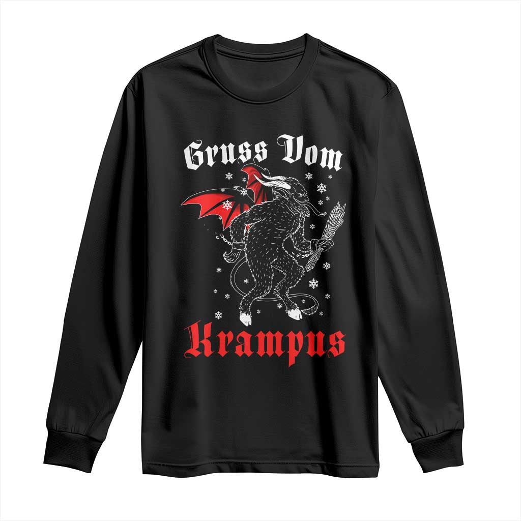 Christmas Krampus Long Sleeve Shirt Scary Horror Goth Xmas Gruss Von Krampus