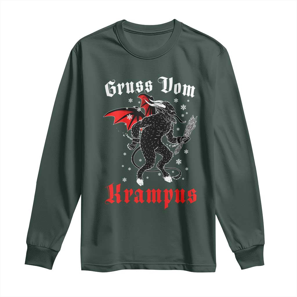 Christmas Krampus Long Sleeve Shirt Scary Horror Goth Xmas Gruss Von Krampus