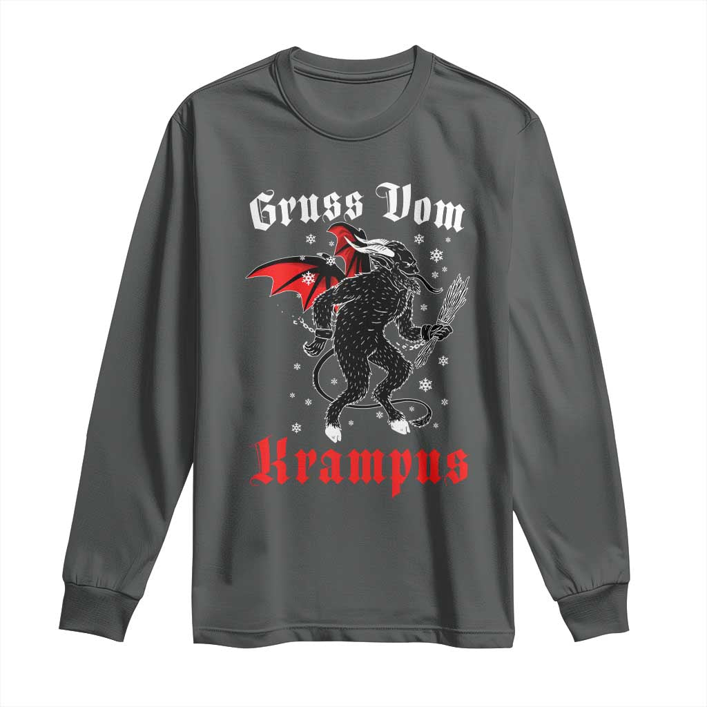 Christmas Krampus Long Sleeve Shirt Scary Horror Goth Xmas Gruss Von Krampus