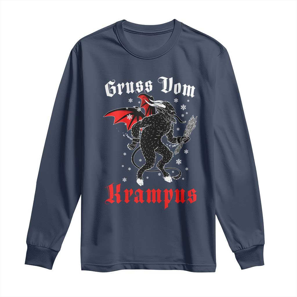Christmas Krampus Long Sleeve Shirt Scary Horror Goth Xmas Gruss Von Krampus