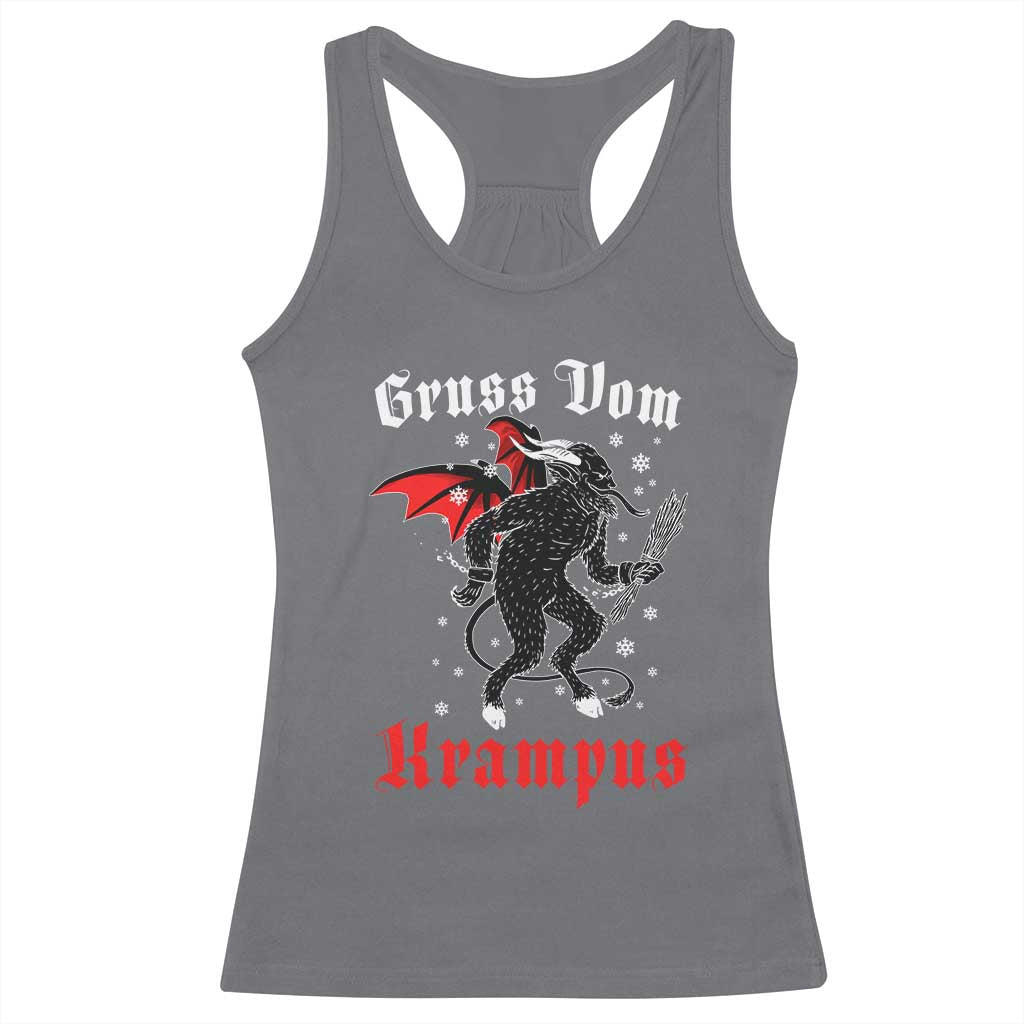 Christmas Krampus Racerback Tank Top Scary Horror Goth Xmas Gruss Von Krampus