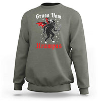 Christmas Krampus Sweatshirt Scary Horror Goth Xmas Gruss Von Krampus - Wonder Print Shop