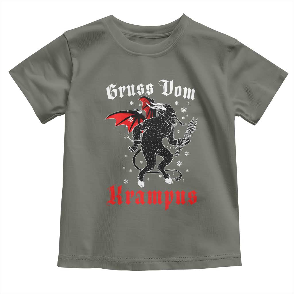 Christmas Krampus Toddler T Shirt Scary Horror Goth Xmas Gruss Von Krampus