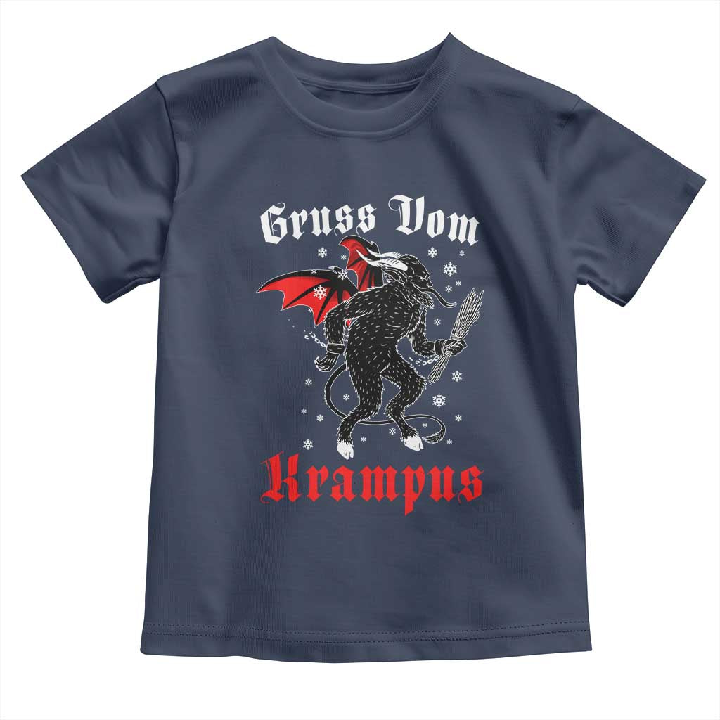 Christmas Krampus Toddler T Shirt Scary Horror Goth Xmas Gruss Von Krampus