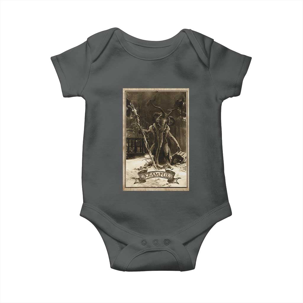 Christmas Krampus Baby Onesie Xmas Horror Ugly Sweater Krampus Tarot Card Evil Pajama