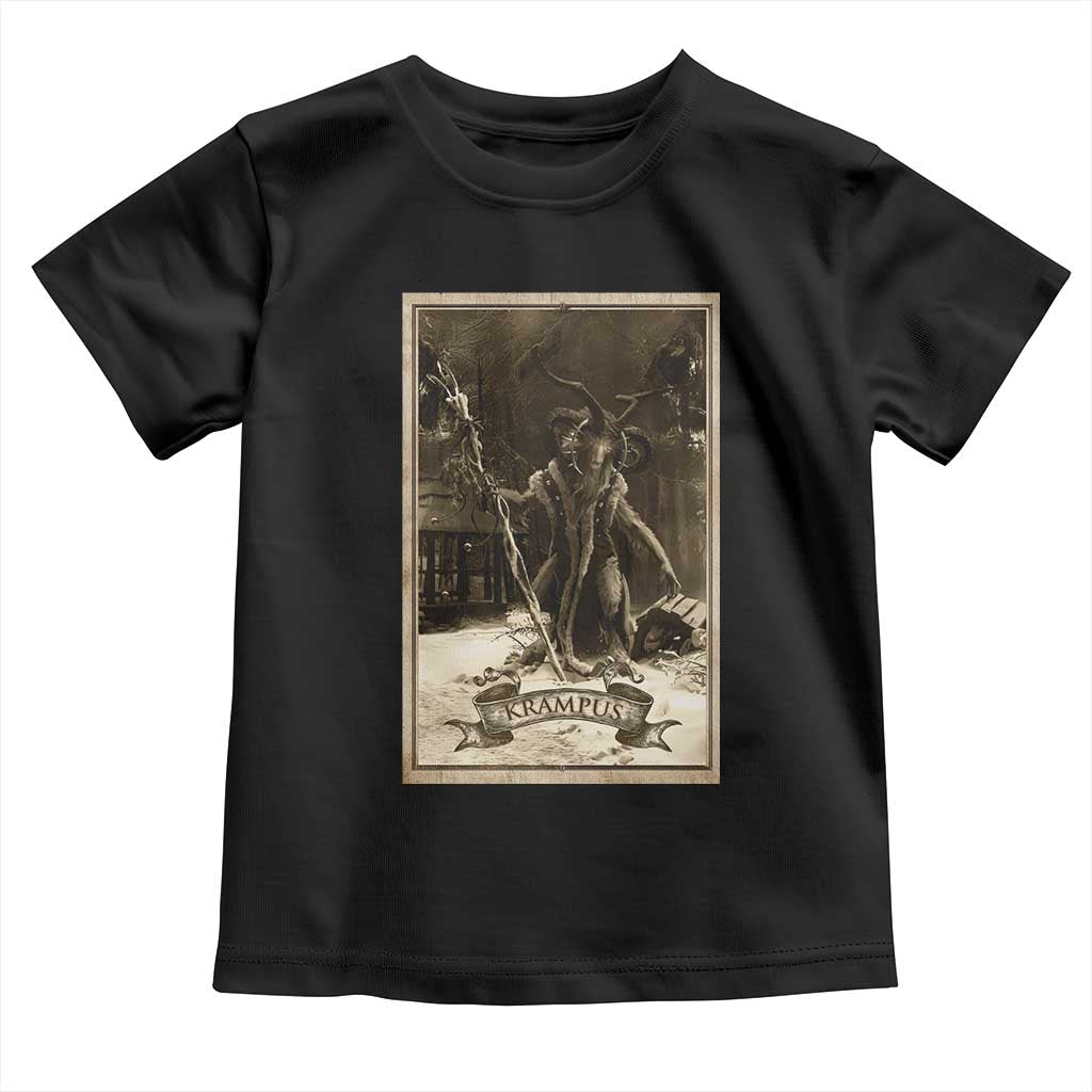 Christmas Krampus Toddler T Shirt Xmas Horror Ugly Sweater Krampus Tarot Card Evil Pajama