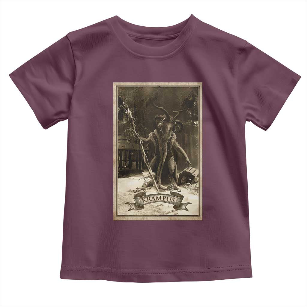 Christmas Krampus Toddler T Shirt Xmas Horror Ugly Sweater Krampus Tarot Card Evil Pajama