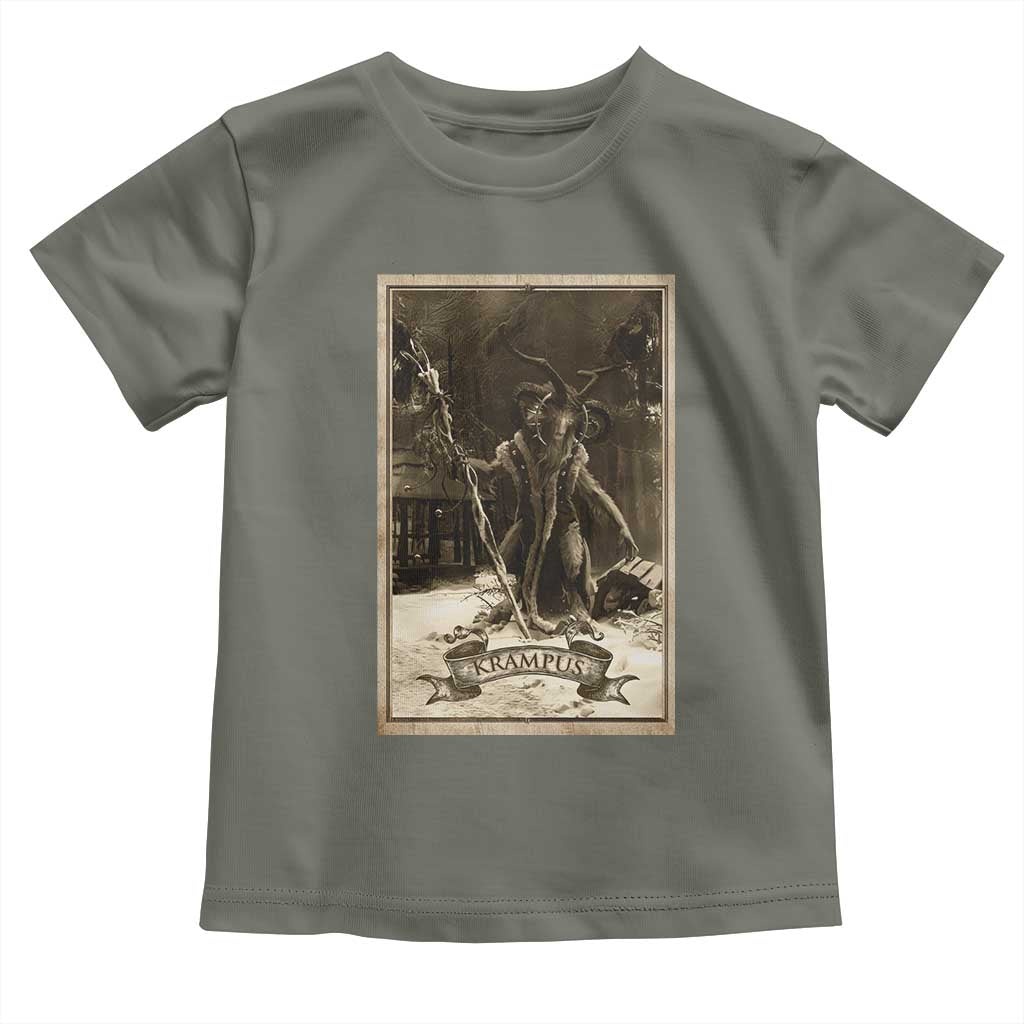 Christmas Krampus Toddler T Shirt Xmas Horror Ugly Sweater Krampus Tarot Card Evil Pajama