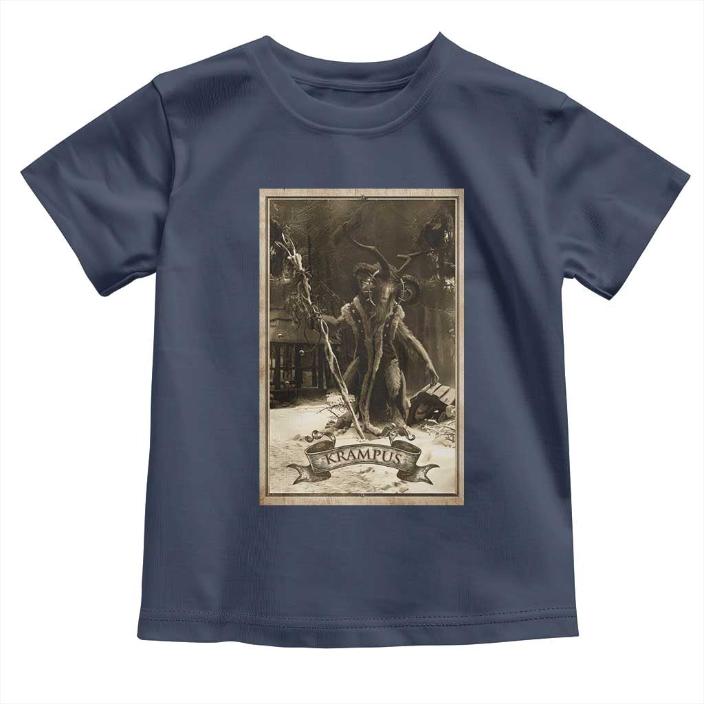 Christmas Krampus Toddler T Shirt Xmas Horror Ugly Sweater Krampus Tarot Card Evil Pajama