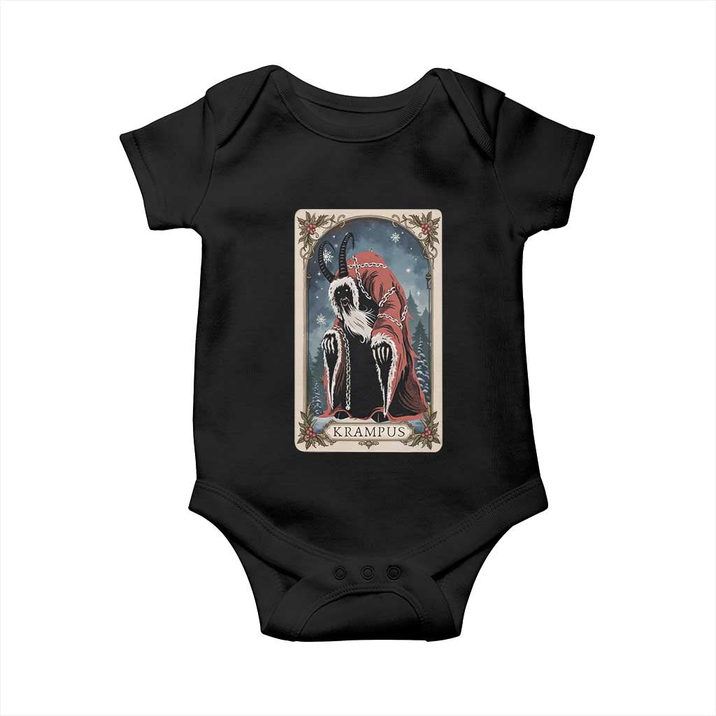 Christmas Krampus Baby Onesie Tarot Card Xmas Horror Ugly Sweater Evil Pajama